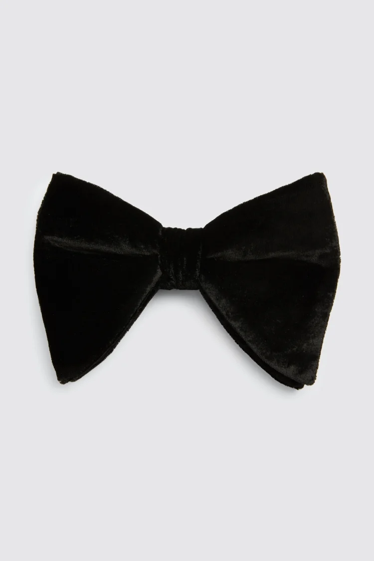 Black Floppy Velvet Bow Tie Buy Online at Moss