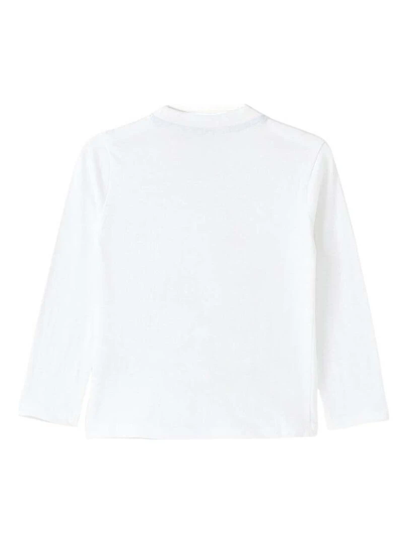 Sonic T shirt garçon imprimé Sonic en coton Blanc