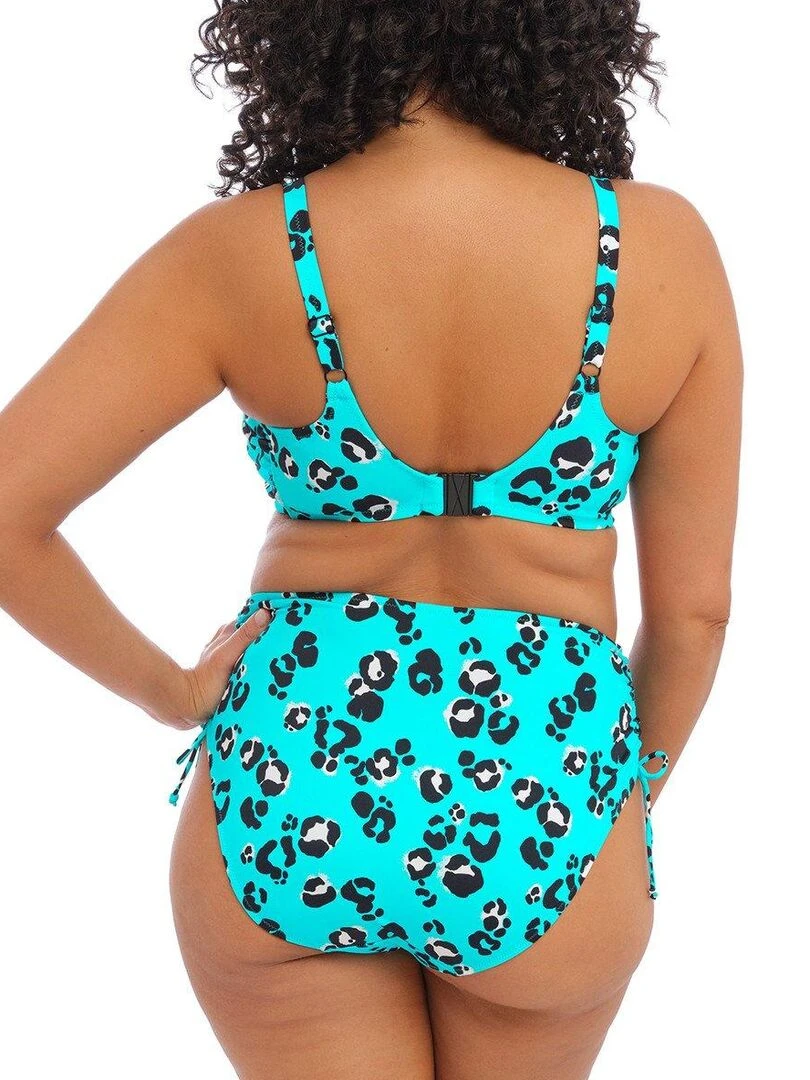Bas de maillot léopard culotte ajustable Kotiya   Bleu