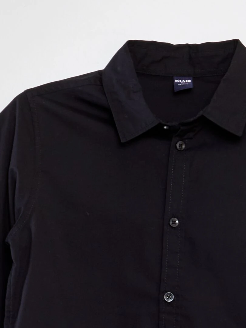 Chemise en popeline noir