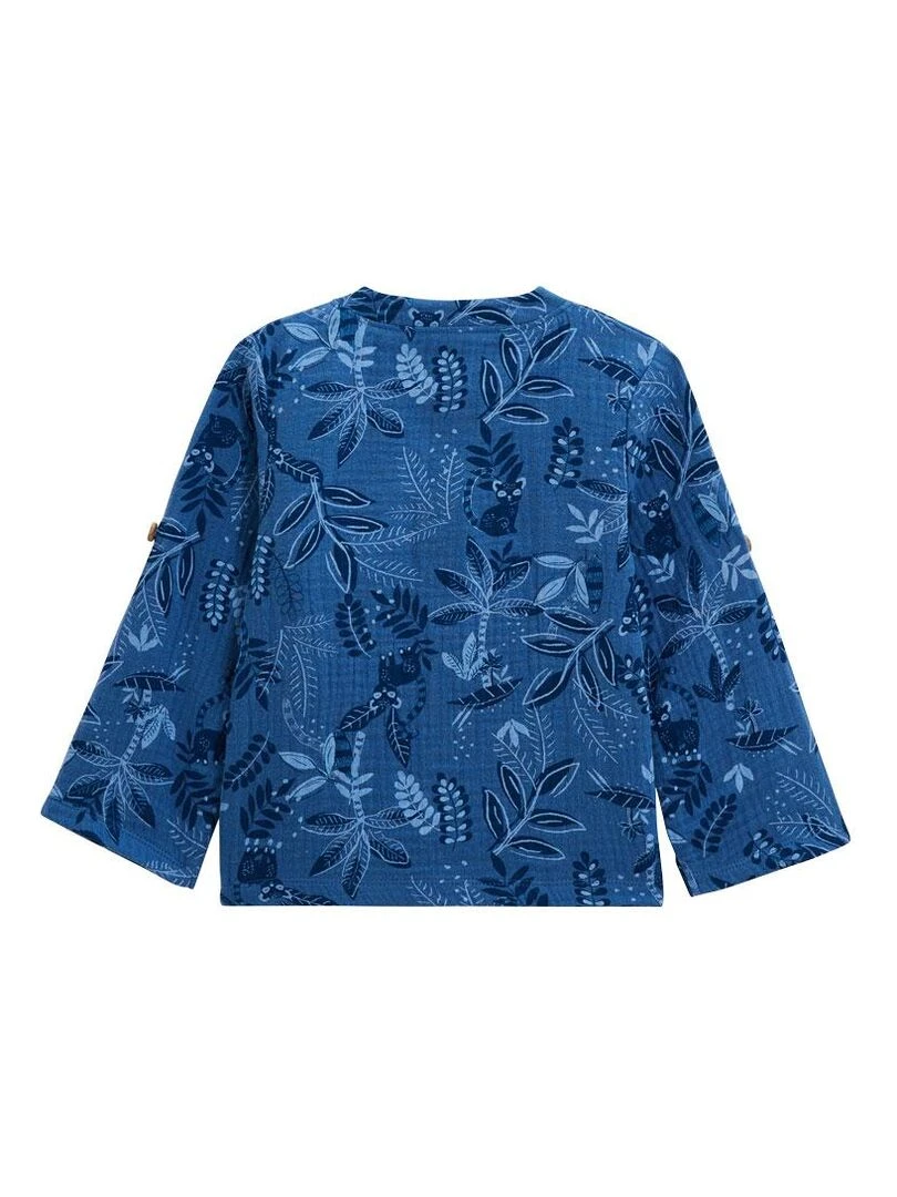 Chemise bébé en gaze de coton Gamboa Bleu