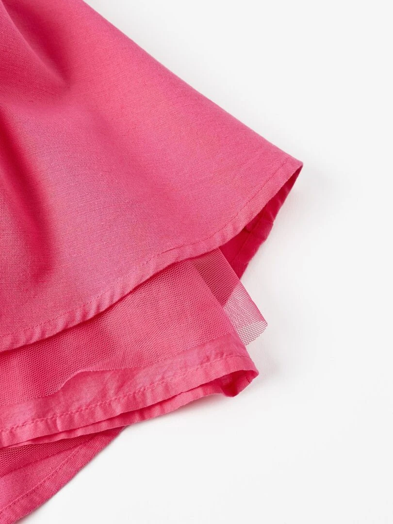 Robe avec superpositions pour bébé fille 'Special Days' manches courtes   Rose