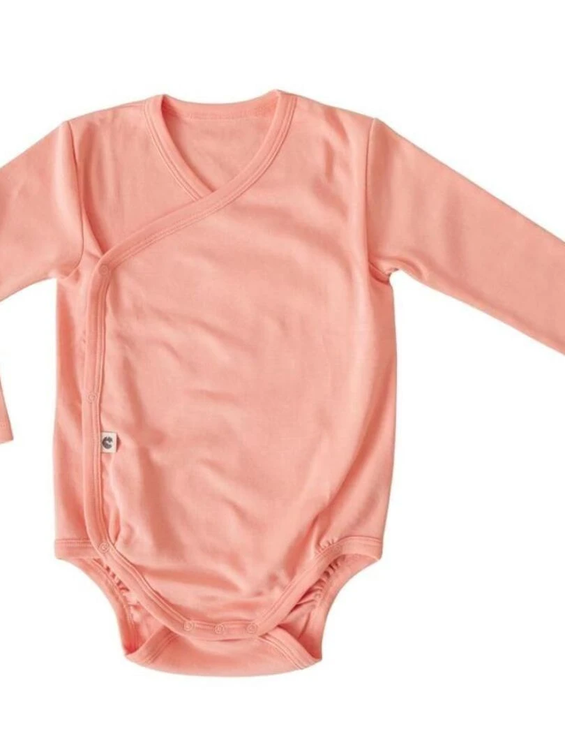 Body Bébé en Coton Pima Bio Pêche Rose
