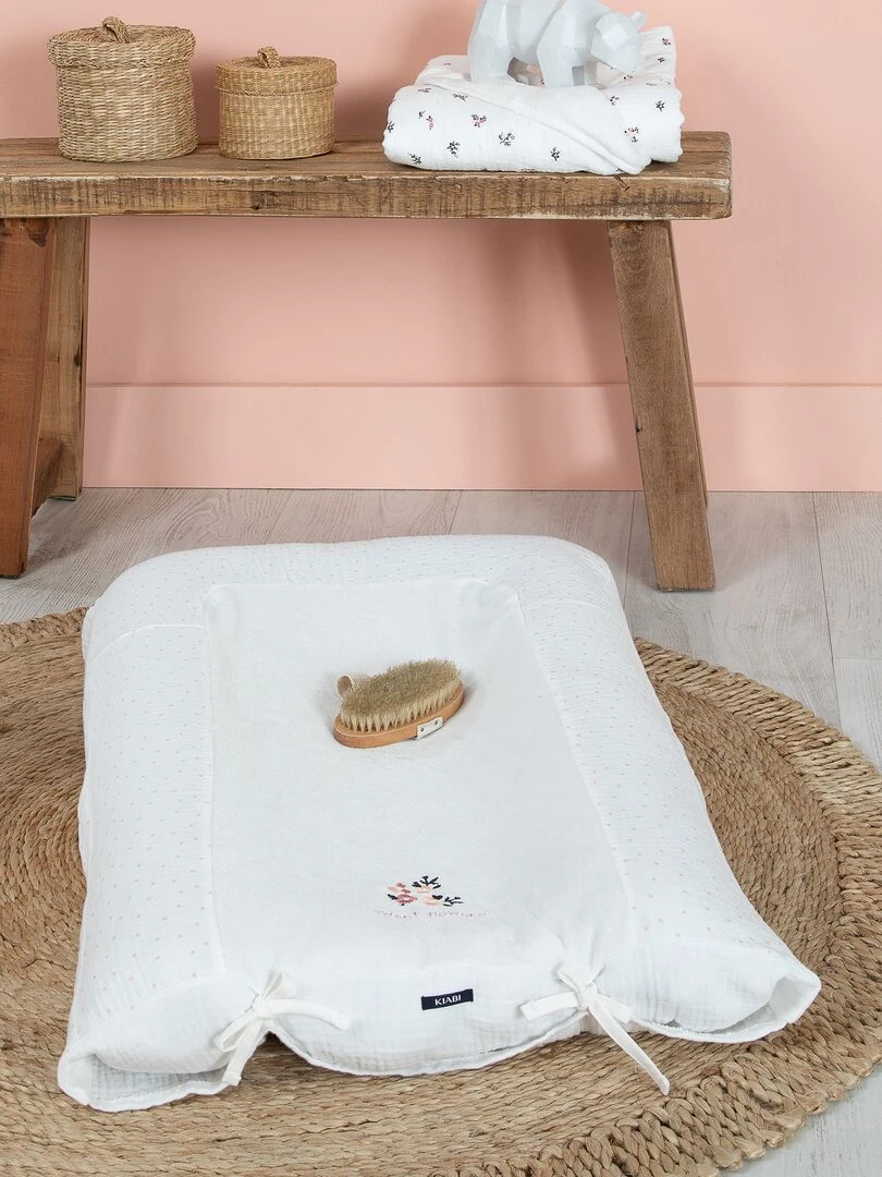 Housse de matelas à langer Blanc