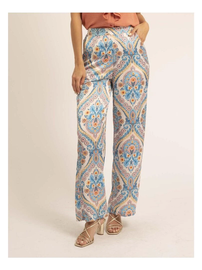 Pantalon motifs EDMA Bleu