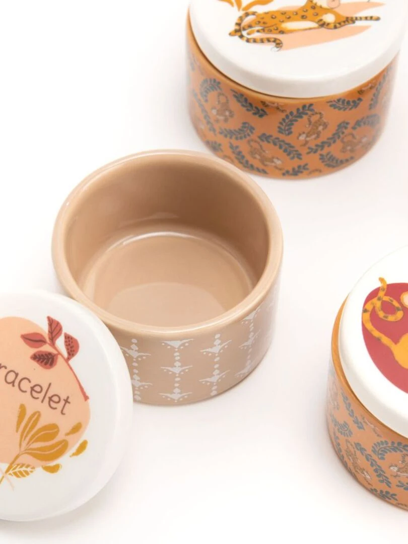 Coffret cadeau de naissance léopard Jalal   Blanc Orange