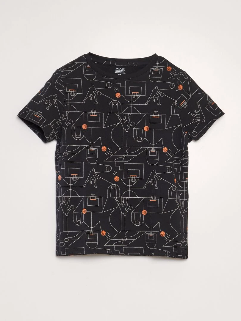 T shirt imprimé Noir