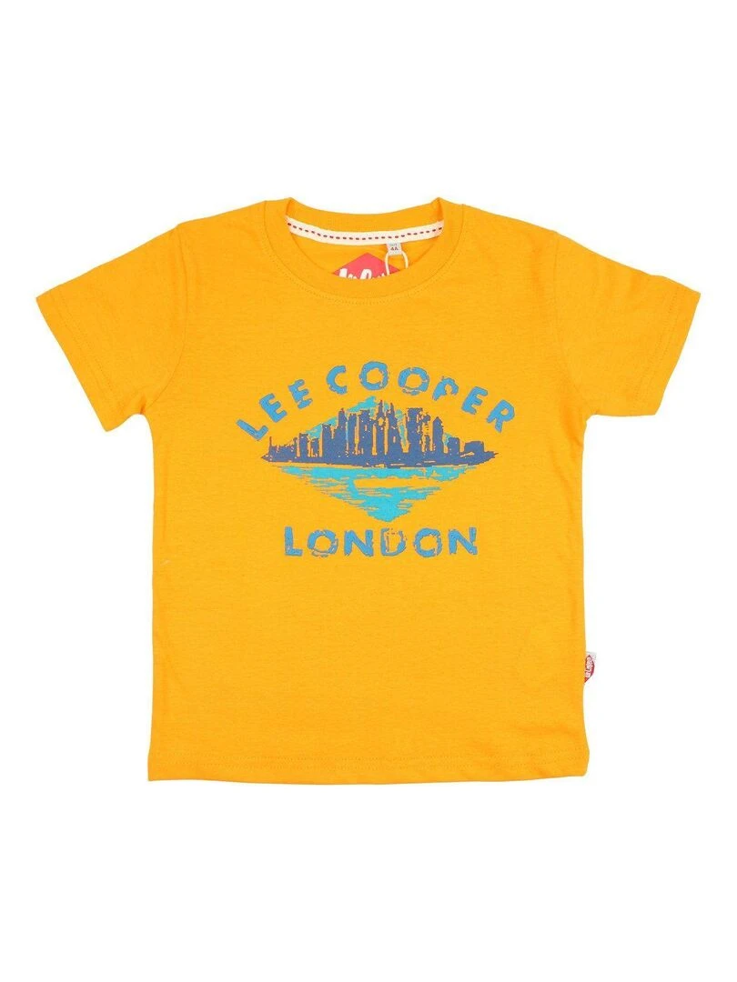 Lee Cooper T shirt garçon imprimé Lee Cooper en coton Orange