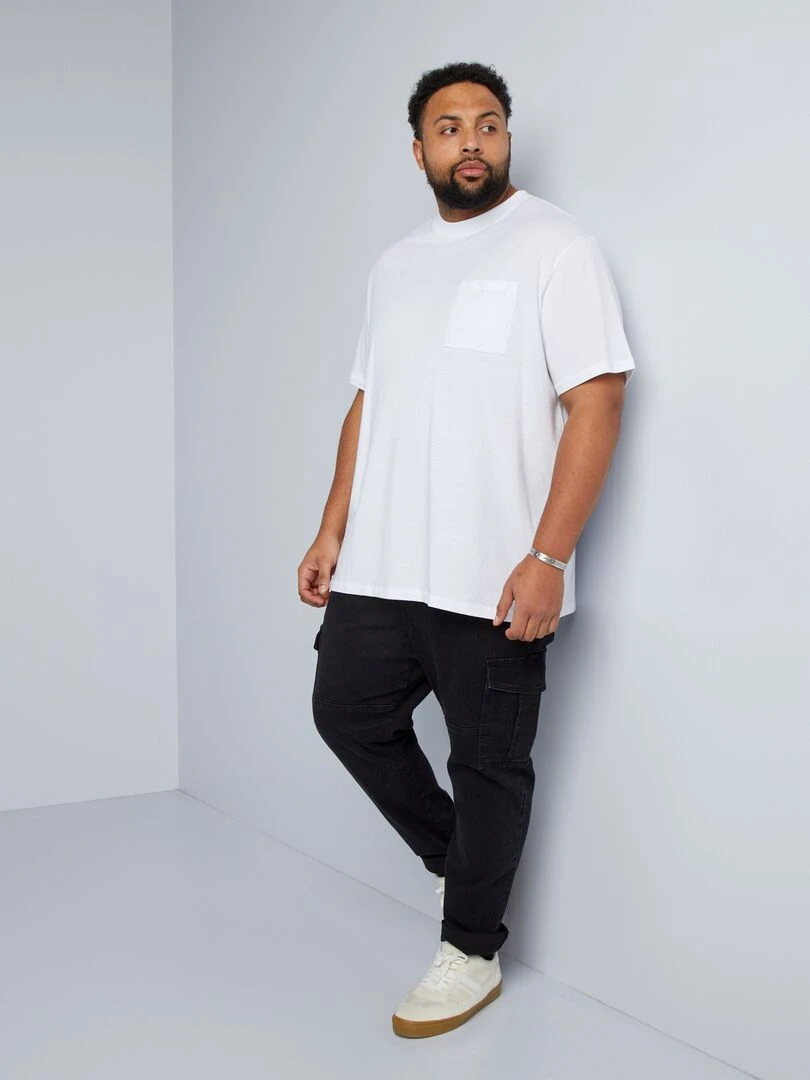 T shirt en jersey uni blanc
