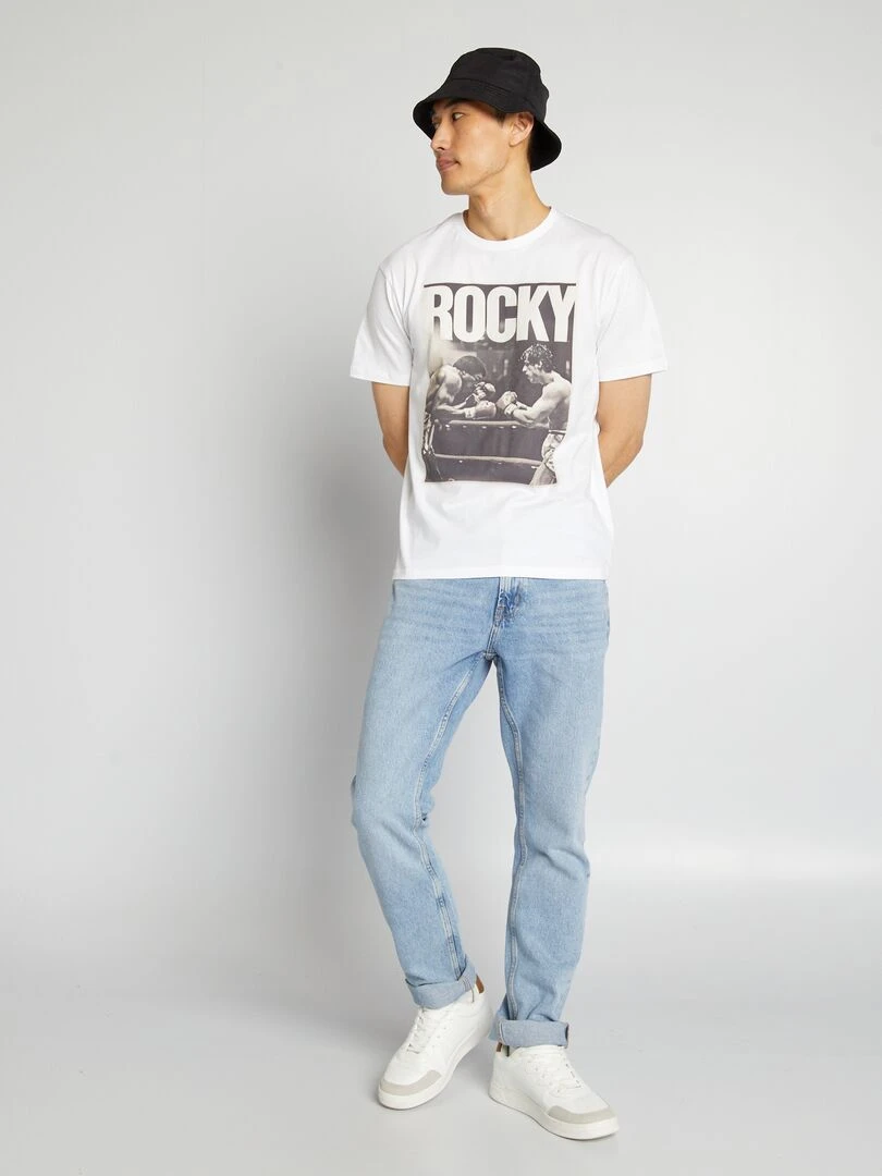 T shirt à col mao et ouverture V   Vert