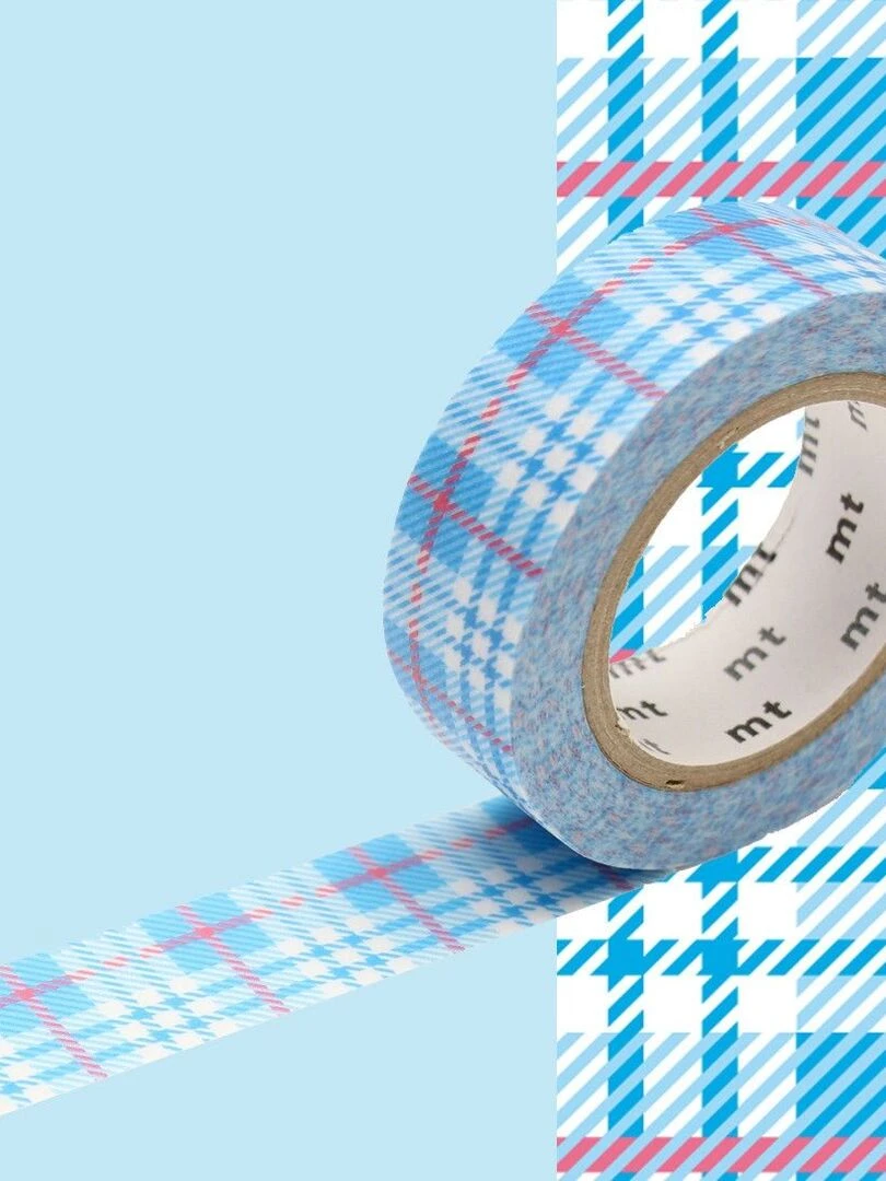 Masking tape écossais   Bleu   1 5 cm x 7 m   N/A