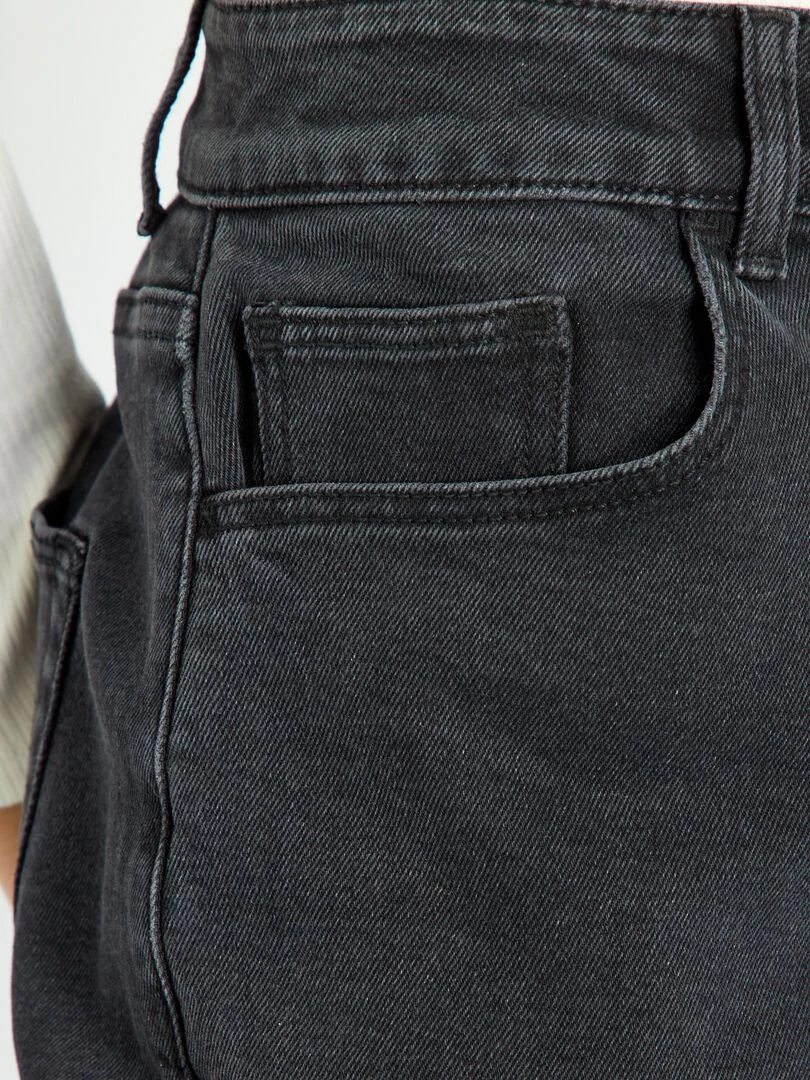 Jean mom à taille très haute   L28   Noir