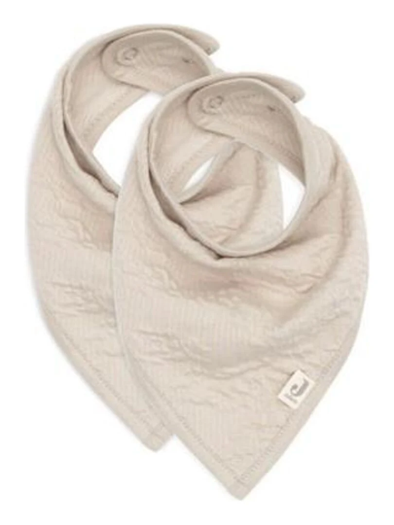 Bavoir Bandana Soft Waves Nougat (2pcs) Jollein Beige sable
