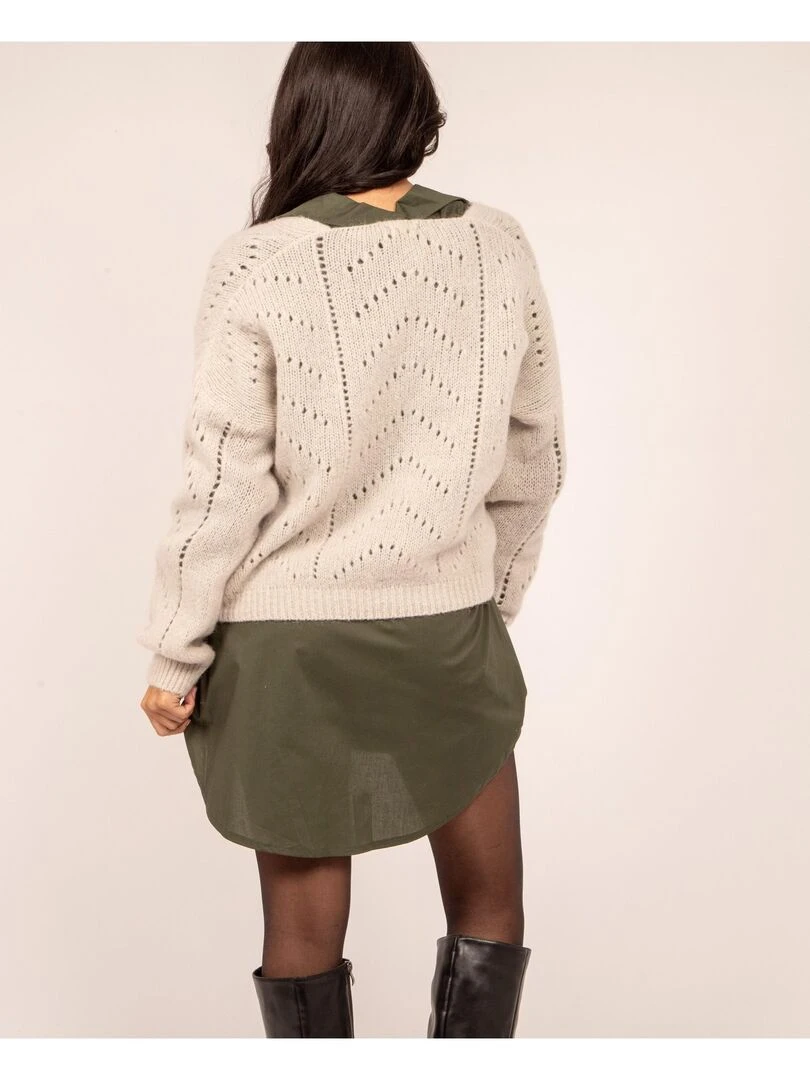 Gilet boutonné KAELLE Beige