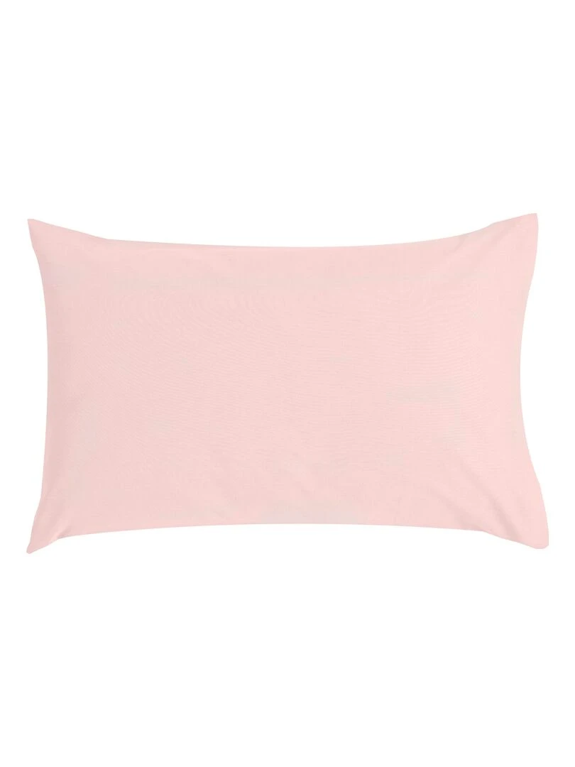 Taie d'oreiller bébé 100% coton Bio 'P'tit Basile' Rose clair