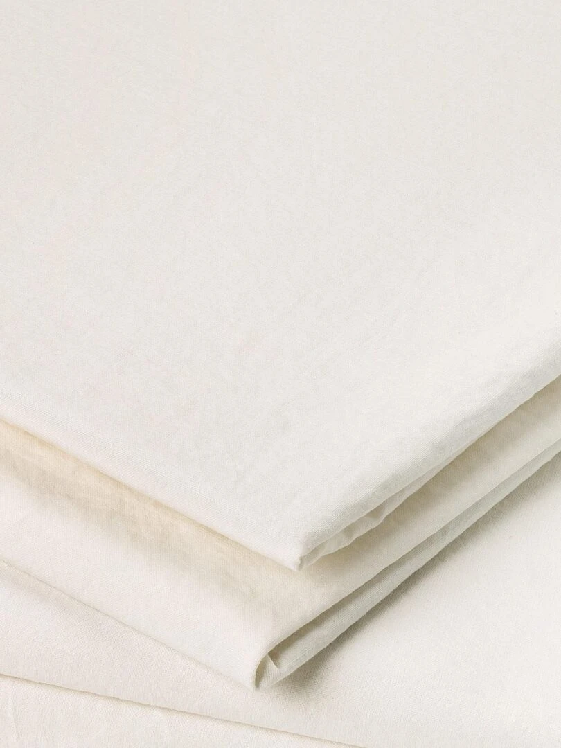 Taie d'oreiller en coton lavé   Beige clair