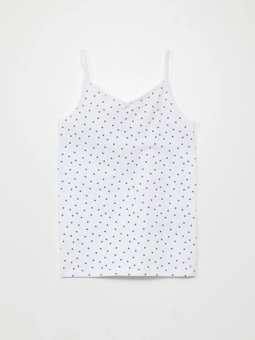 Lot de 2 débardeurs en coton stretch   Blanc