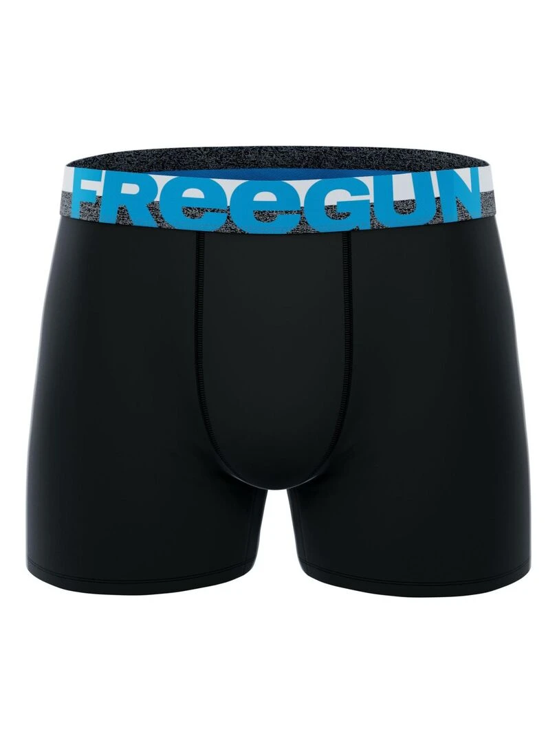 Lot de 3 boxers homme en coton Dynamique Freegun   Noir