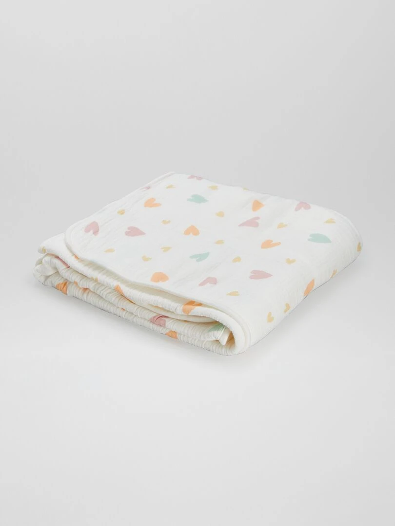 Couverture en lange intérieur polaire   Coeurs