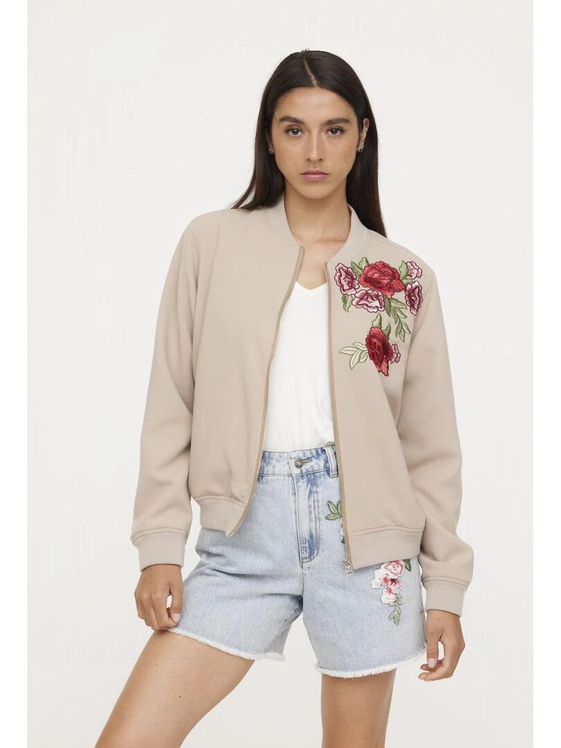 Lee Cooper Veste manches longues polyester regular FLOWERS Beige argile