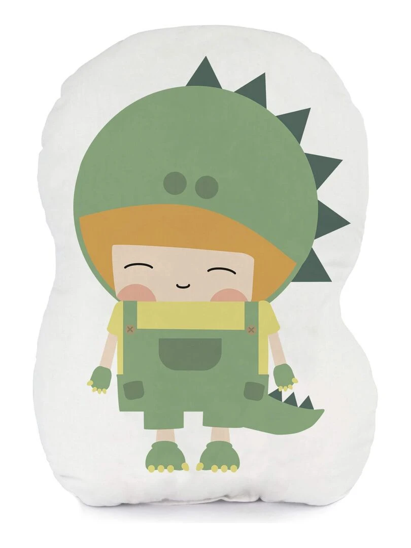 Coussin Happydino "Happyfriday" Blanc