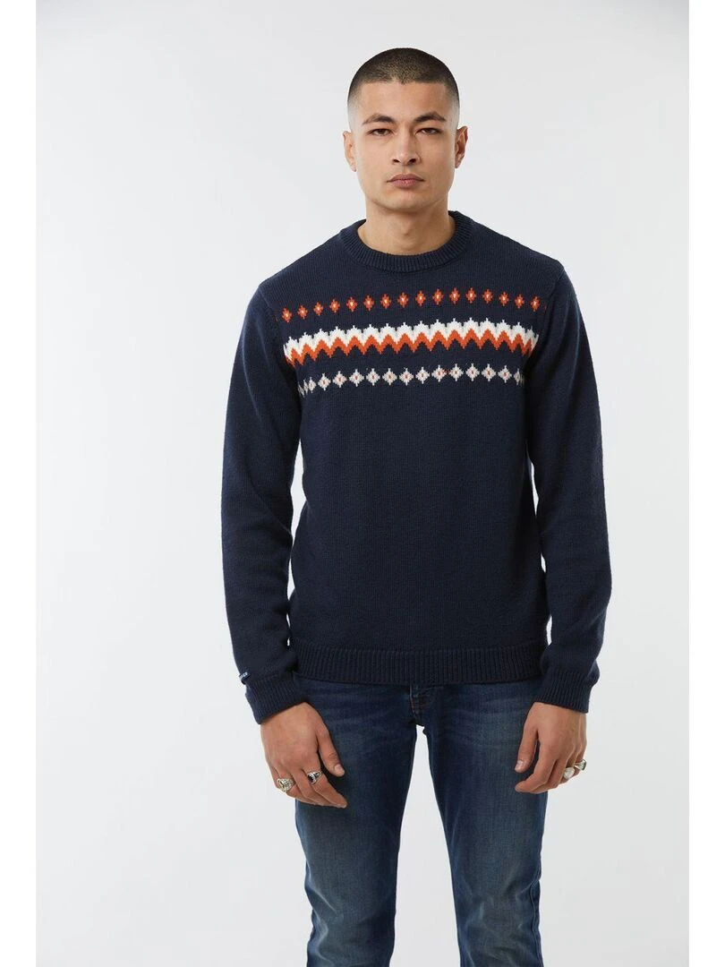 Lee Cooper Pull manches longues coton CLOST Bleu marine