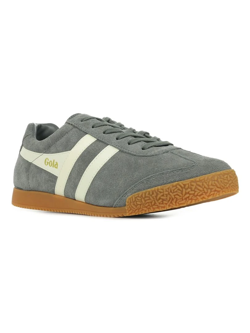 Baskets Gola Harrier Suede Gris Blanc