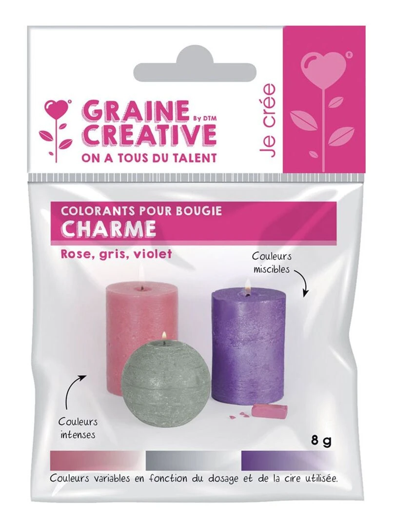 3 colorants solides pour bougies Charme Multicolore