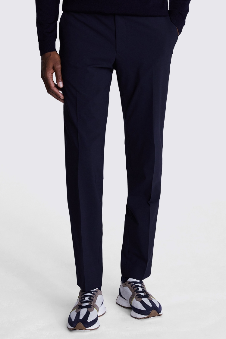 DKNY Slim Fit Navy Trousers Buy Online at Moss
