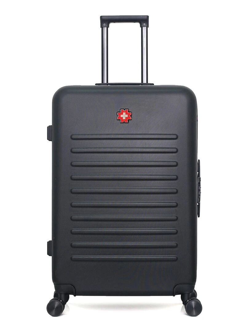 Set de 4 Valises Rigides Grand Format  Taille Moyenne  Valise Cabine et Vanity WIL M   Noir