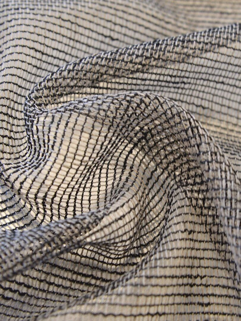 Voilage tamisant en filet rustique   Taupe