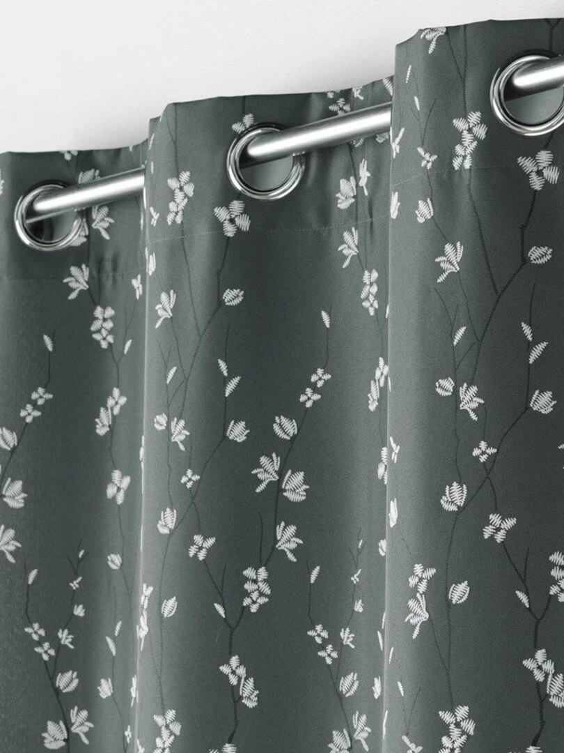 Rideau à œillets 140x260 Sakura anthracite Gris