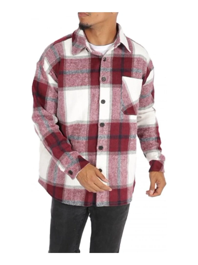 Surchemise polaire à carreaux Kebello   Bordeaux