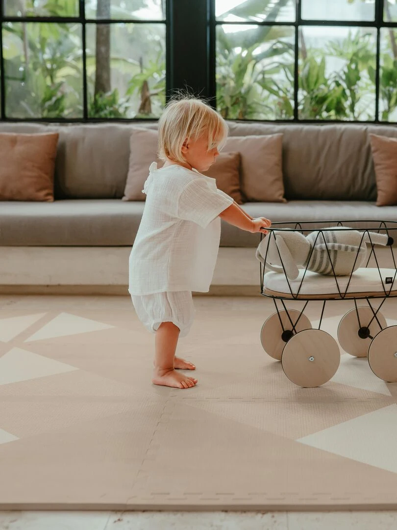 Tapis de jeu mousse KYTE PUZZLEMAT MOCHA   Beige