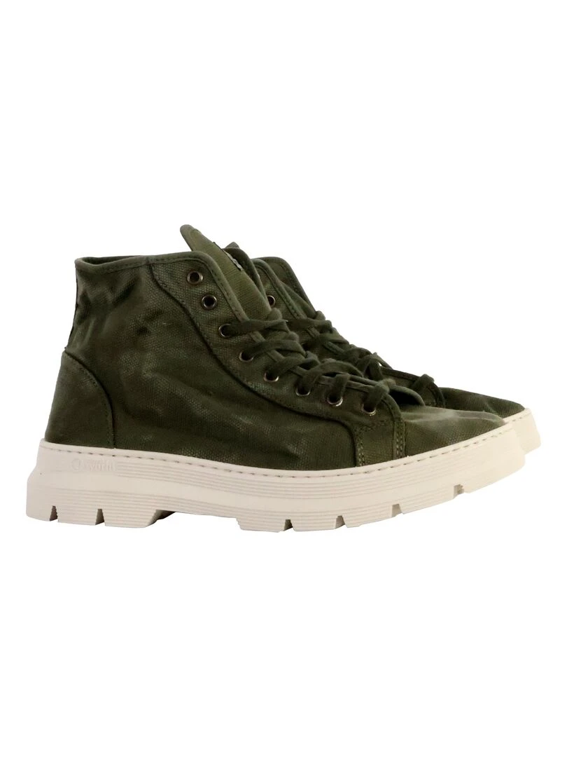 Basket Montante à Lacets Natural World Bota Enzimatica   Vert