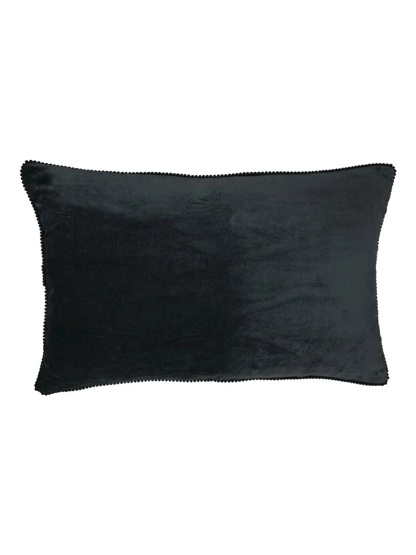 Coussin en velours avec contour perlé 'Deko&co'   Orange