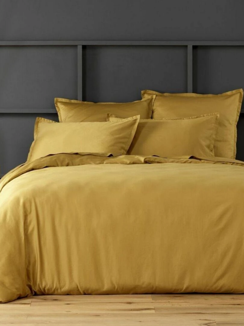 Drap plat 240x300 Satin de Coton   Jaune