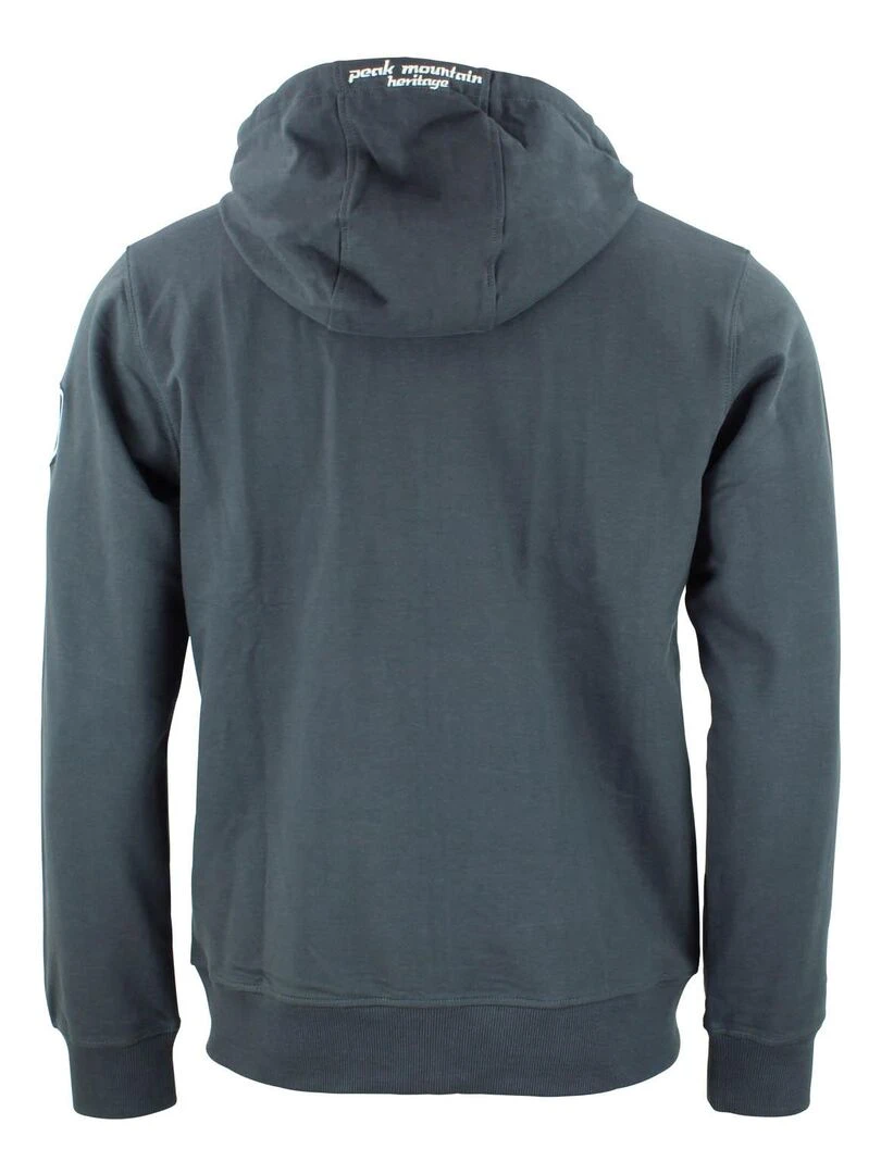 Sweat zippé à capuche homme CAGE PEAK MOUNTAIN gris anthracite