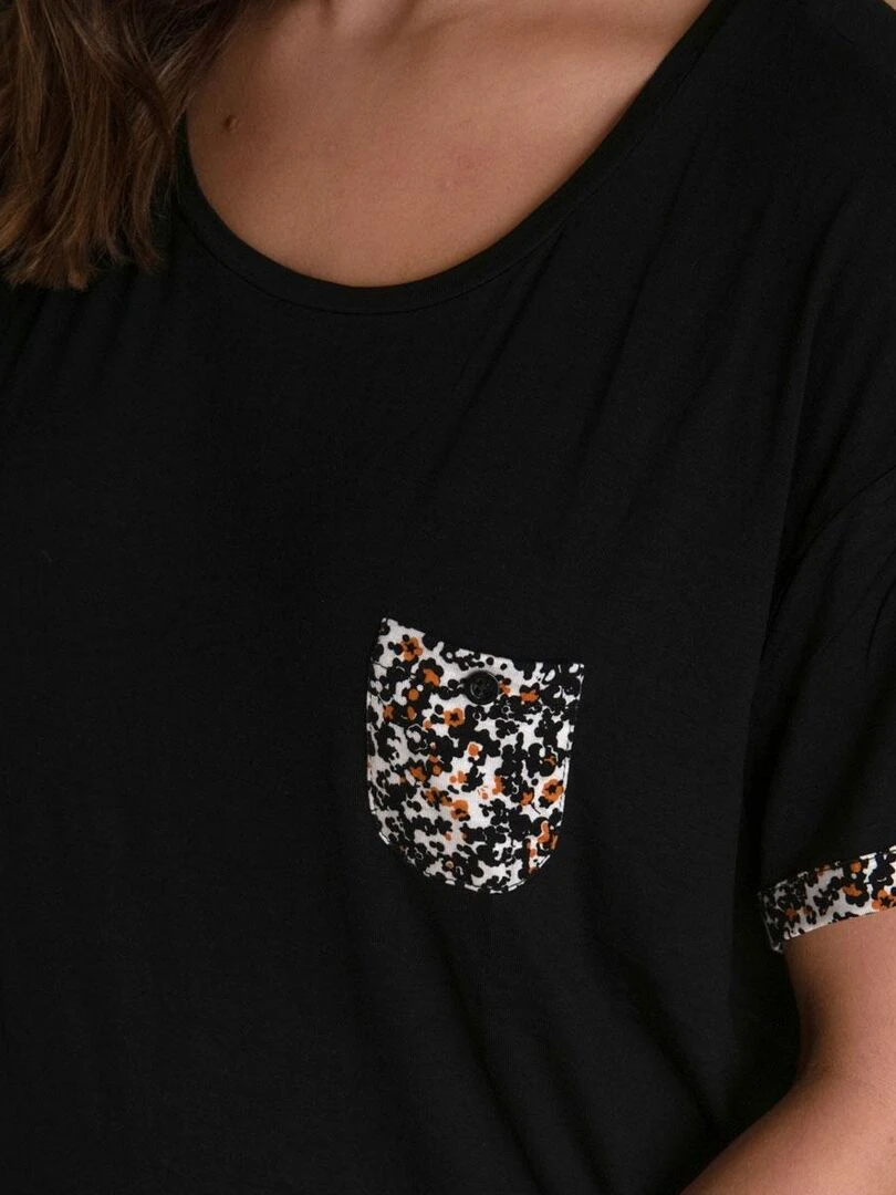 Top manches courtes SEVTA Noir