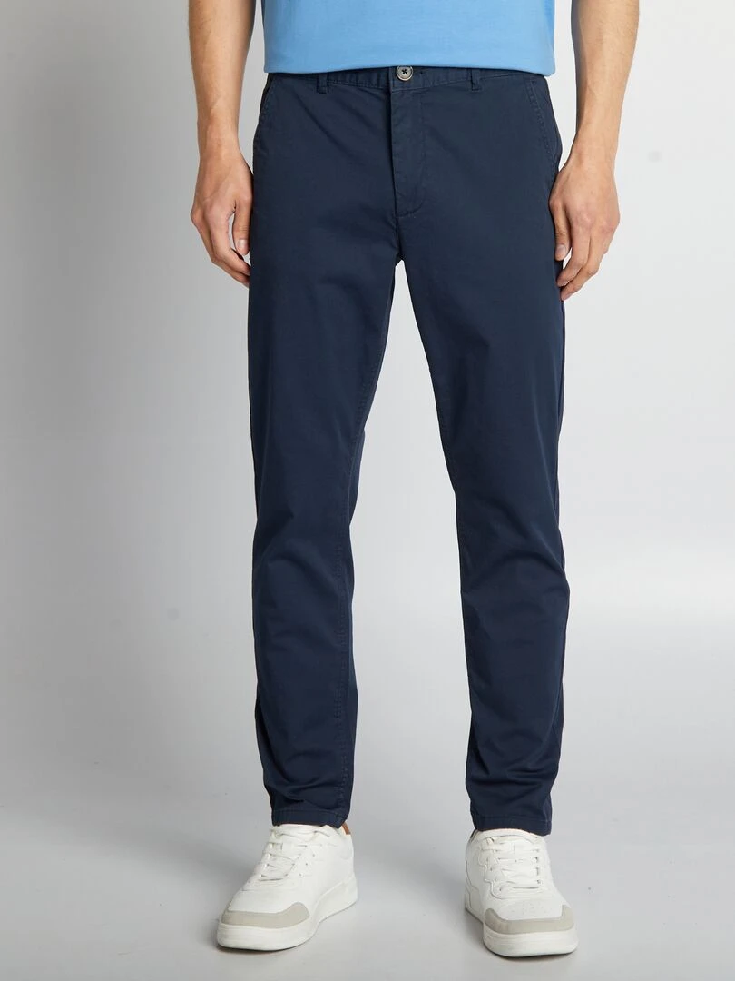 Pantalon chino slim L30 bleu marine