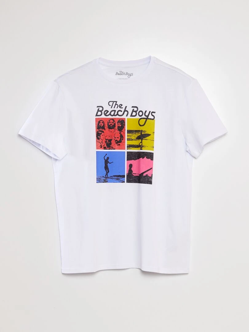 Tee shirt imprimé 'The Beach Boys' blanc