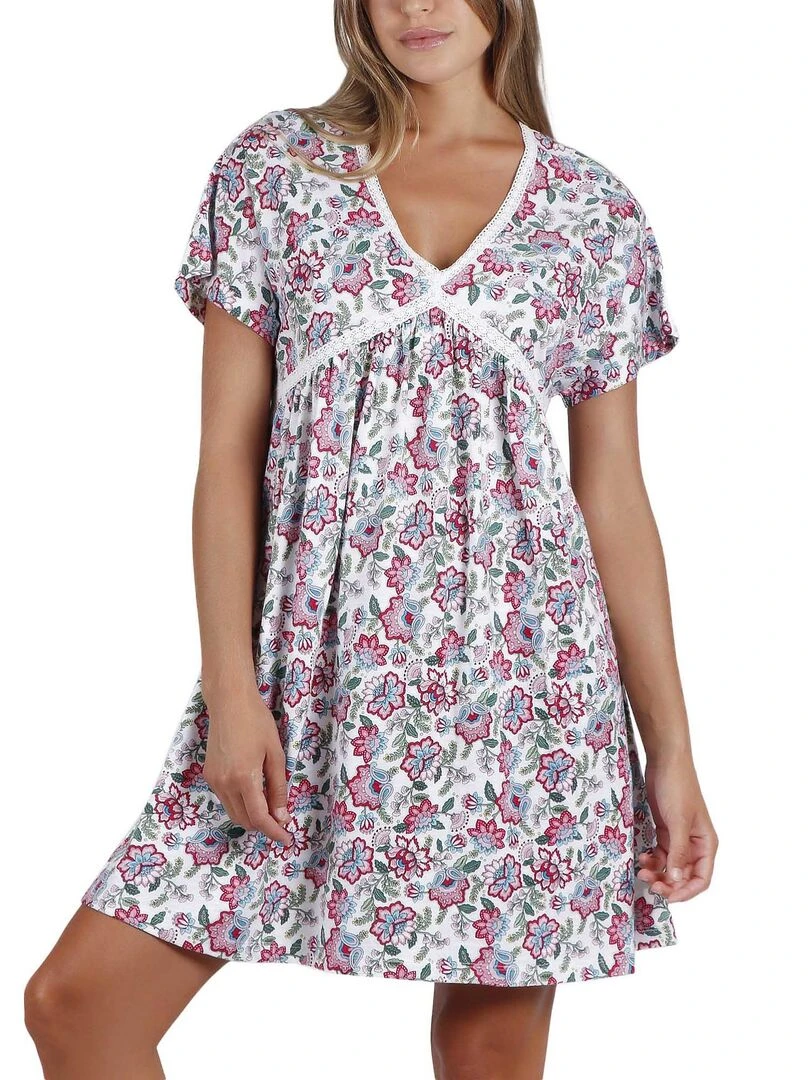 Robe estivale manches courtes Manila Rose