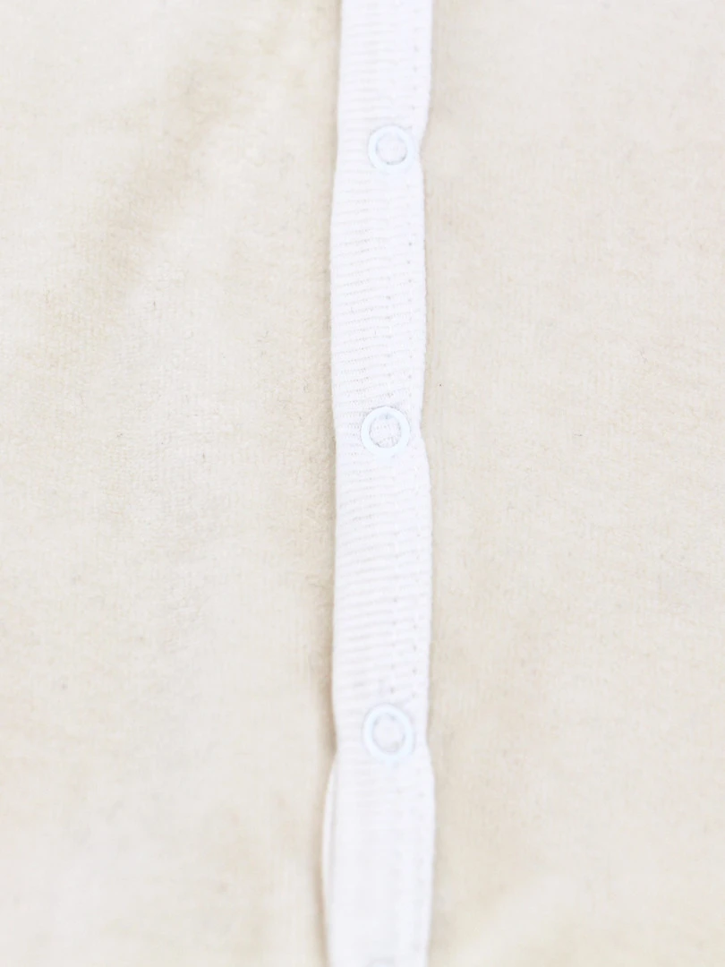 Pyjama velours   100% coton biologique   1 à 6 mois   Bordeaux