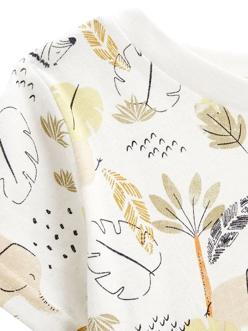 Pyjama enfant manches courtes écru Zagora   Ecru