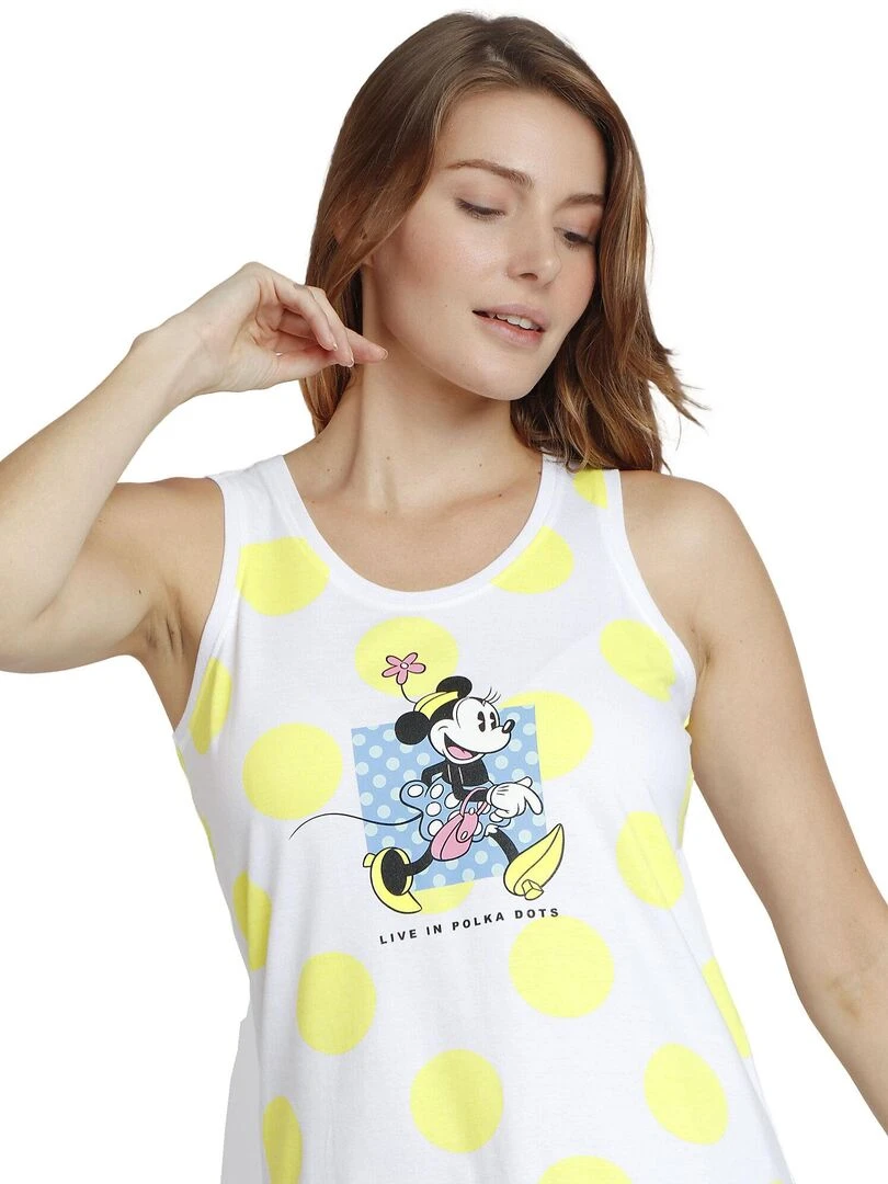 Chemise de nuit sans manches Polka Dots Disney   Jaune