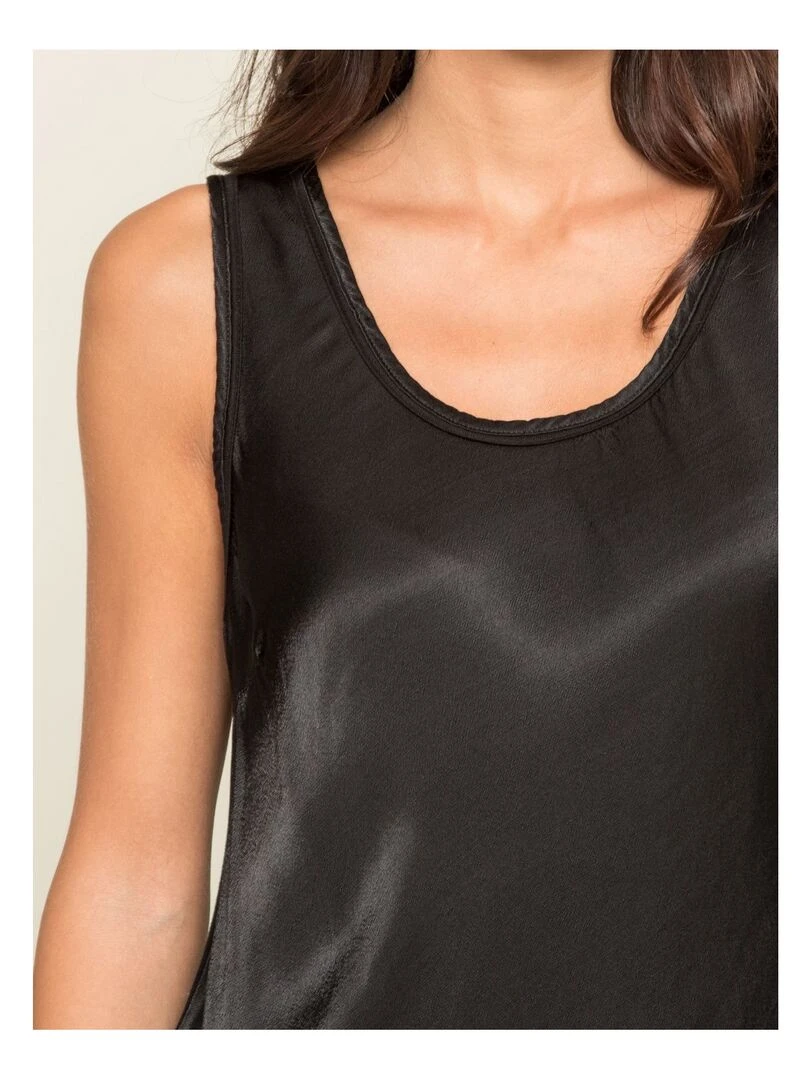 Top soyeux FIRENZ   Noir