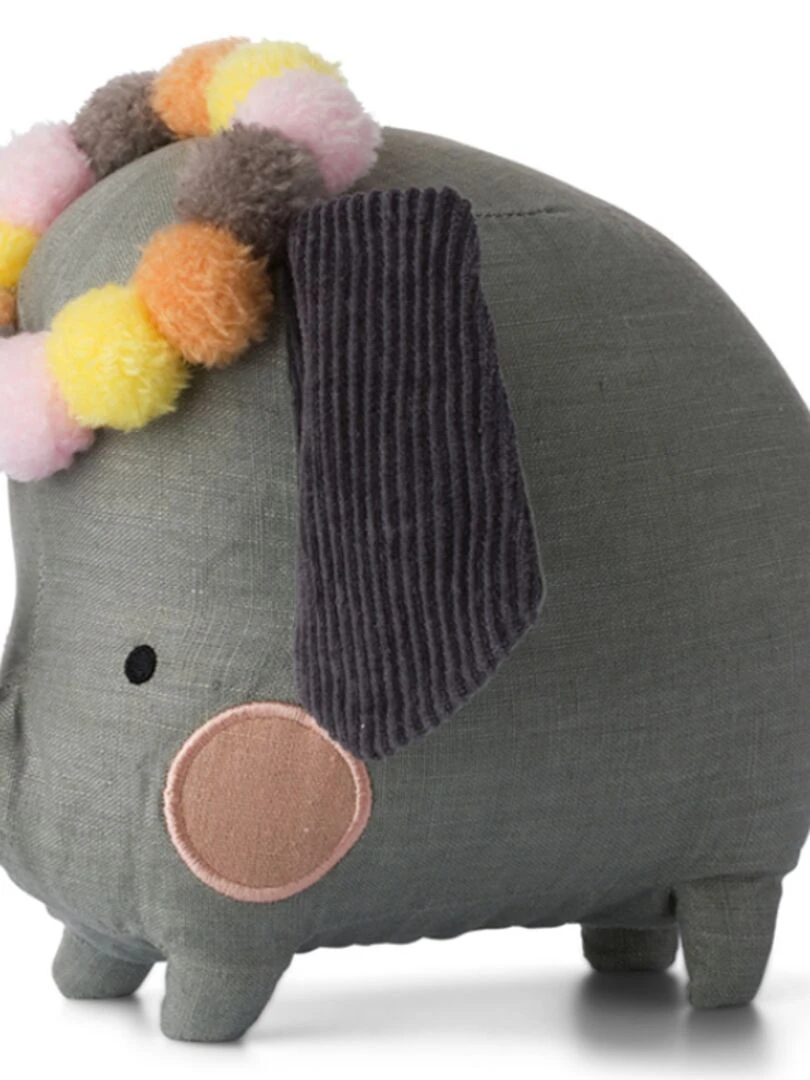 Coffret peluche éléphant (18 cm)   Gris