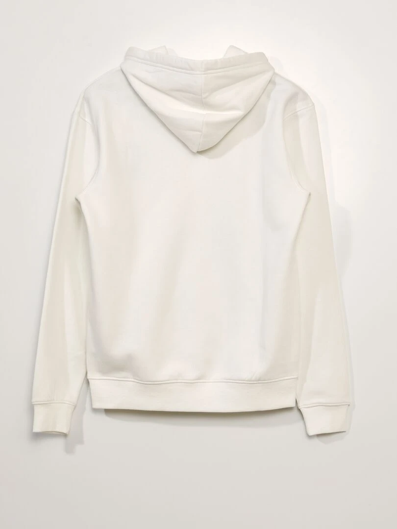 Sweat en molleton à capuche   blanc