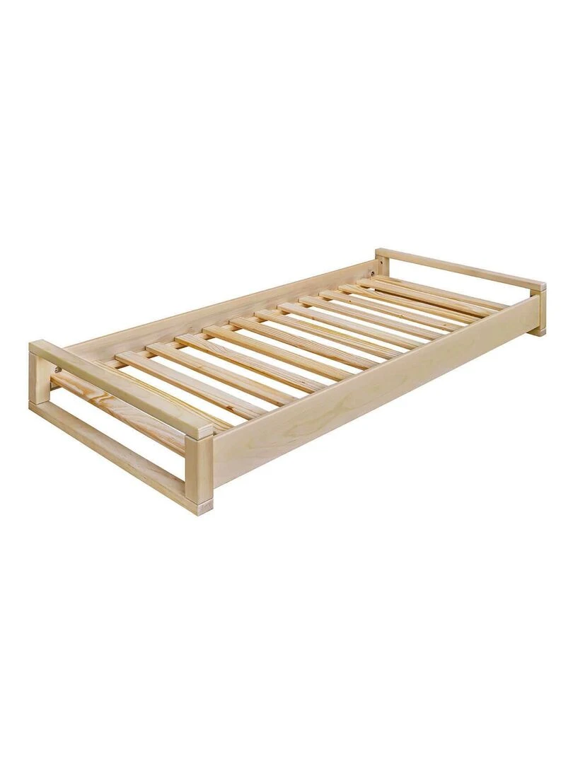 Pack lit gigogne avec matelas Poka AKITEN RETAIL Marron