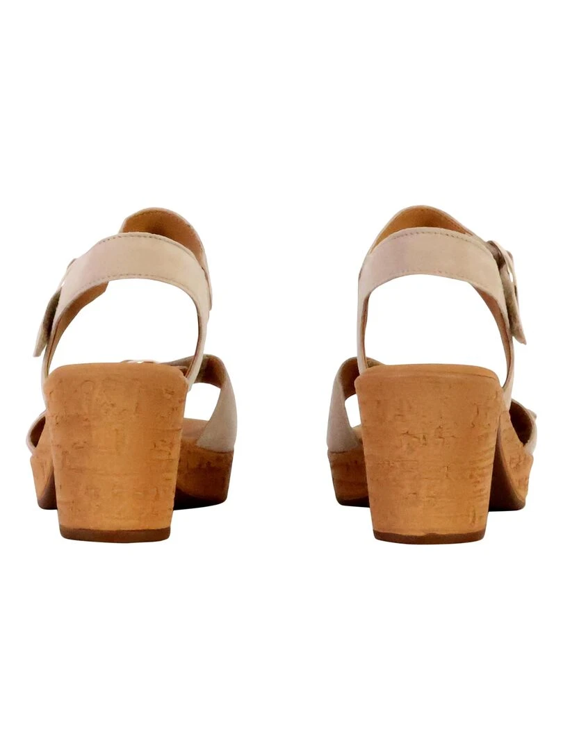 Sandale à Talon Cuir Gabor Nappa   Gris